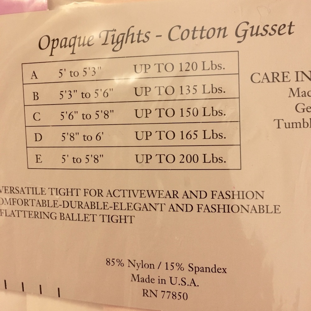 LIBERTS/Ballet Tights - Picture 5 of 5